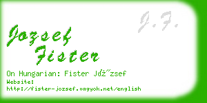 jozsef fister business card